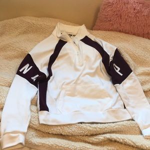 Victoria’s Secret PINK White Half Zip Sweater